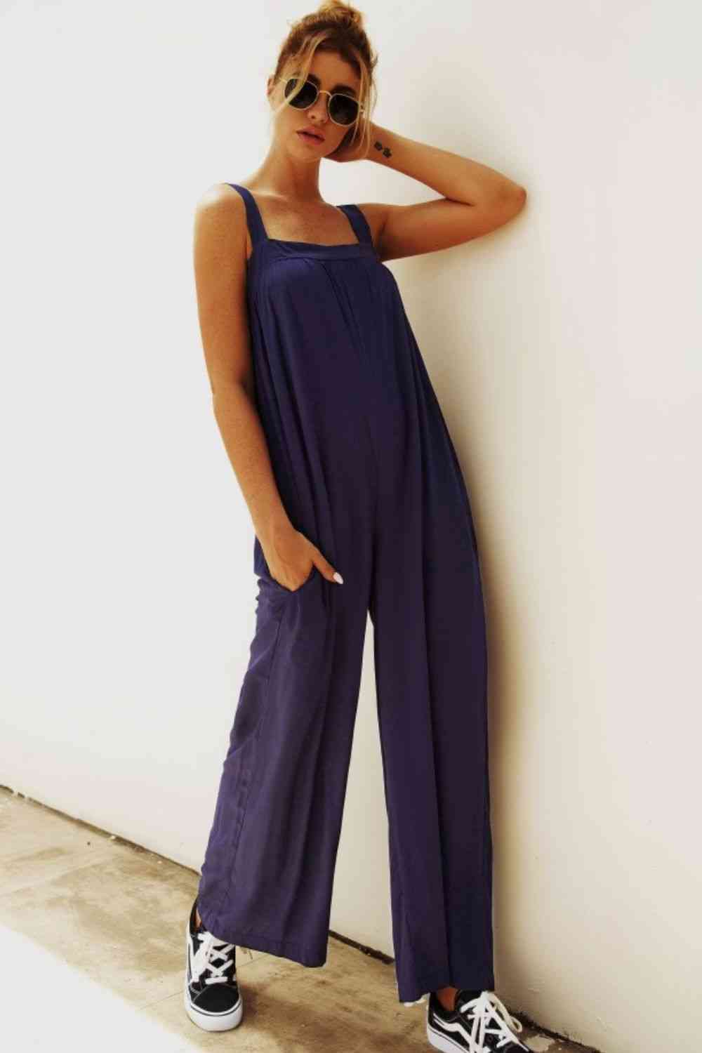 KenyaBay Wide Strap Wide Leg Jumpsuit