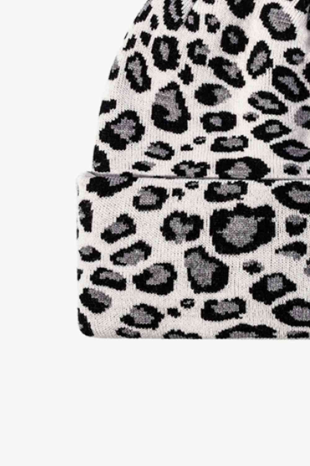 CHIC HATZ Leopard Pattern Hat Cuffed Beanie