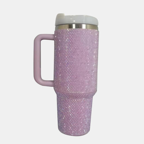Rhinestone 40 oz. Stainless Steel Tumbler with Straw in Assorted Colors