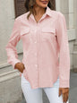 Women's Celeste Button Up Pocketed Long Sleeve Shirt