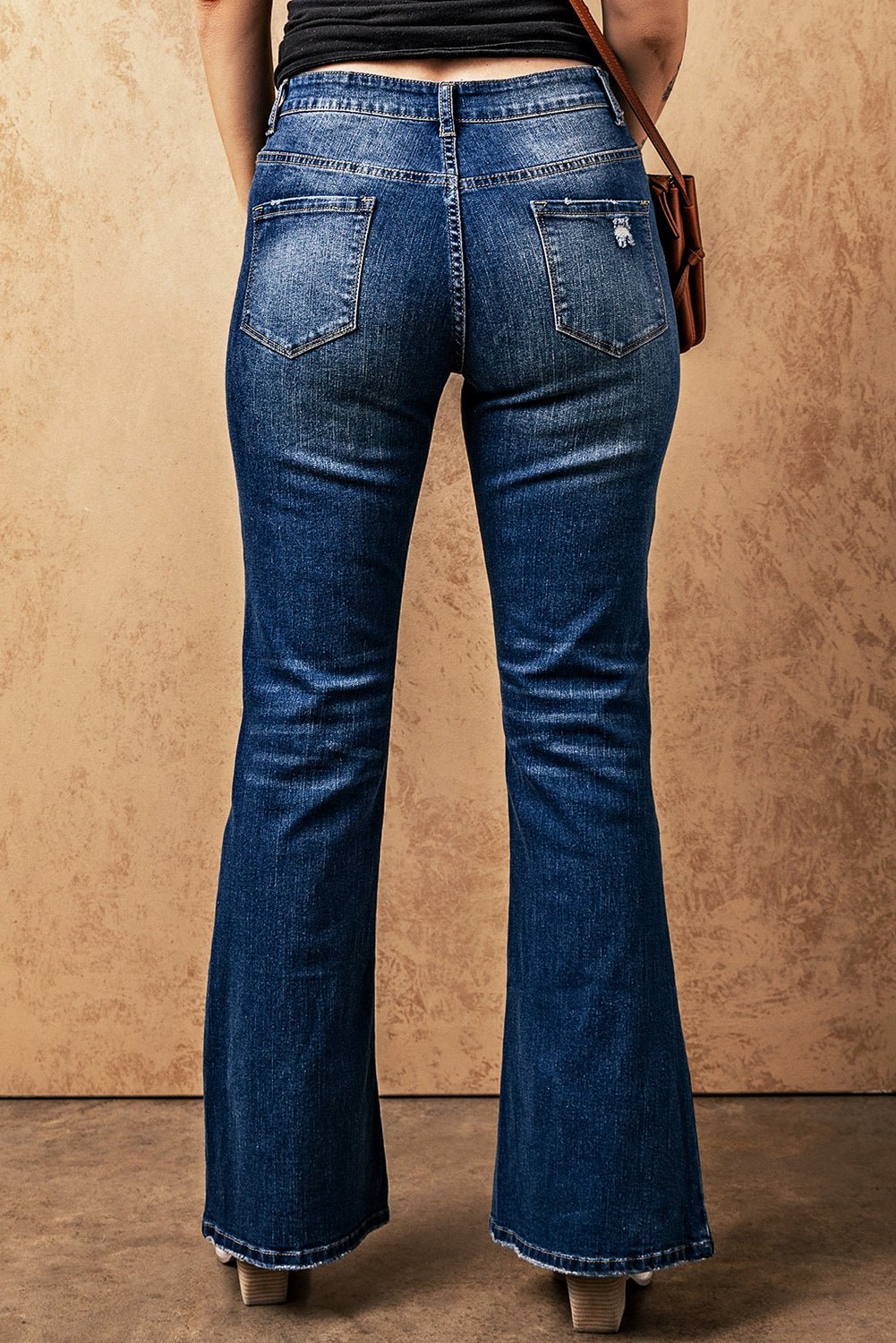 Women's High Rise Flare Jeans with Pockets