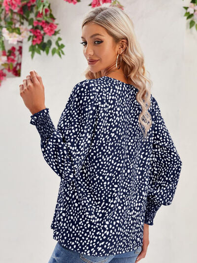 Women's BeautyEve Printed V-Neck Lantern Sleeve Blouse