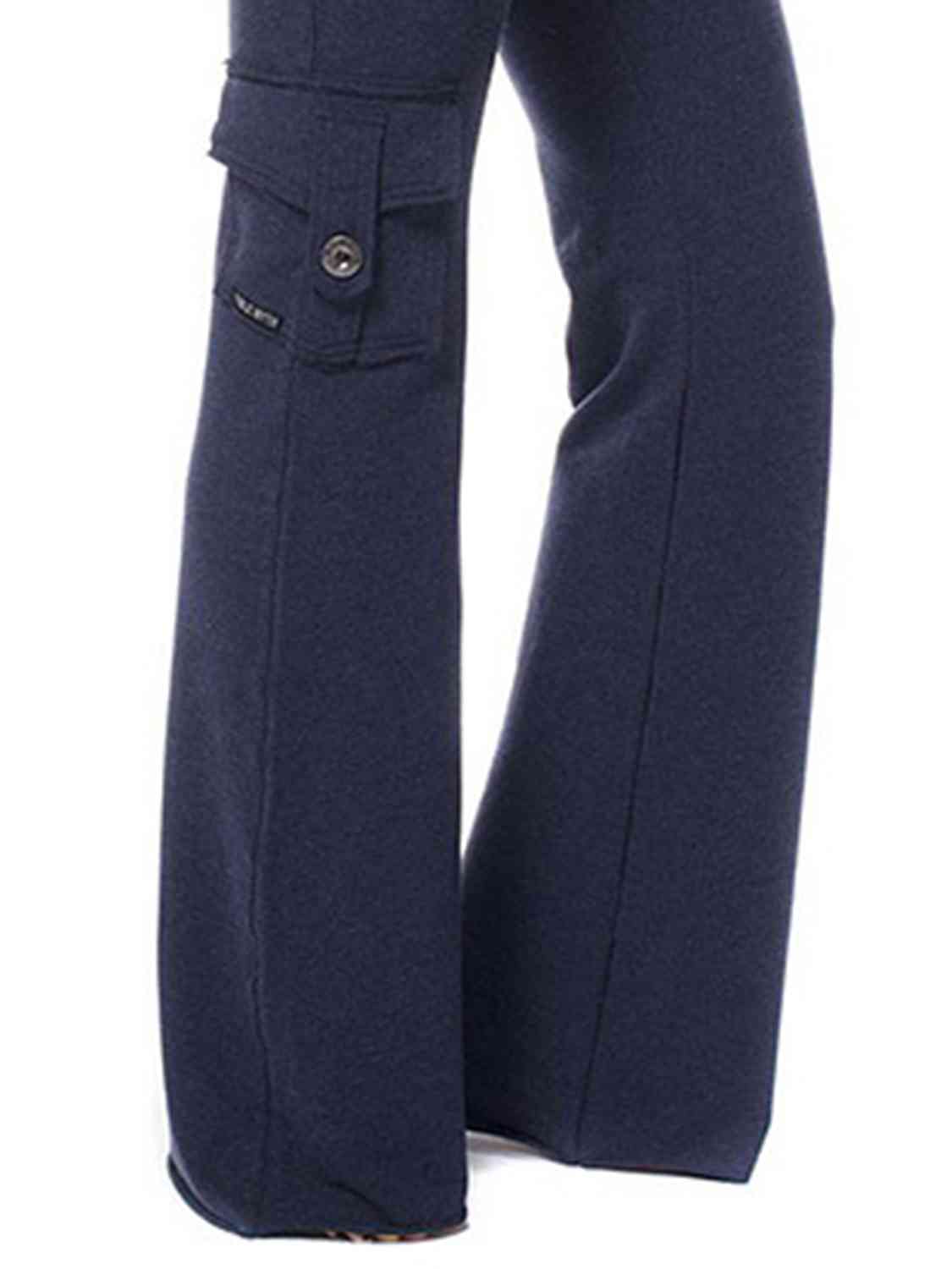 FAITHWALK Mid Waist Pants with Pockets