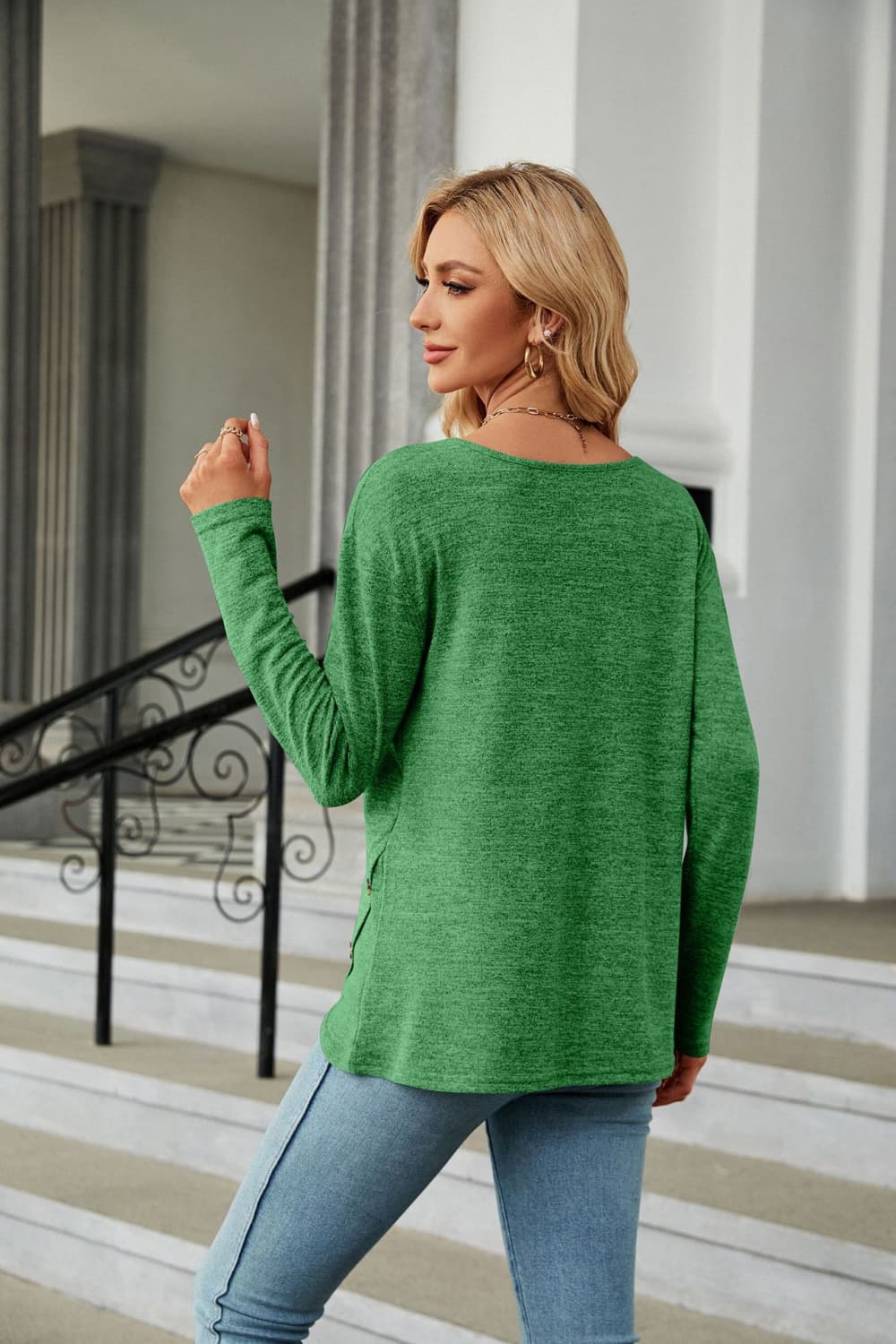 Full Size Round Neck Long Sleeve T-Shirt