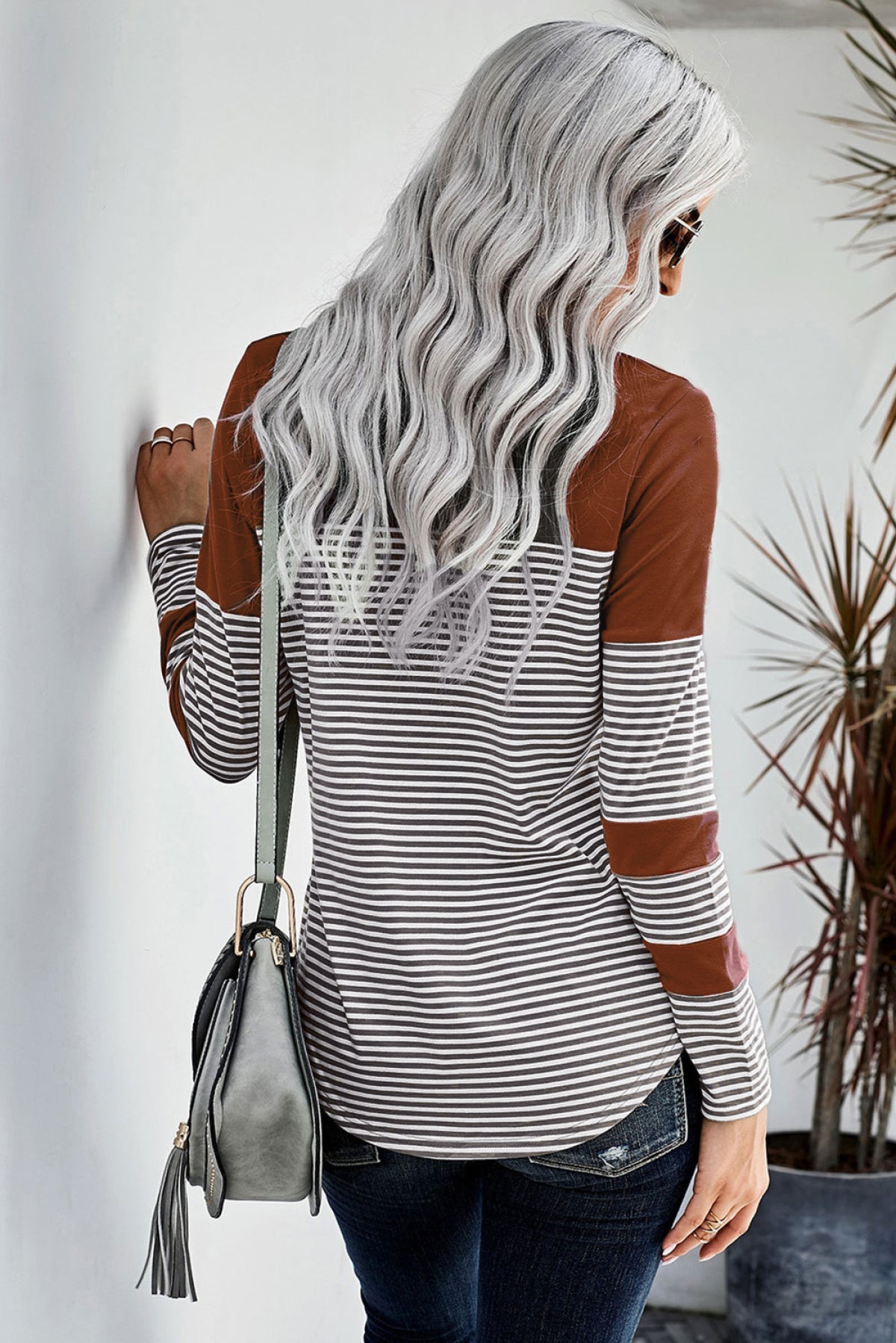 Pinstripe Patch Pocket Top