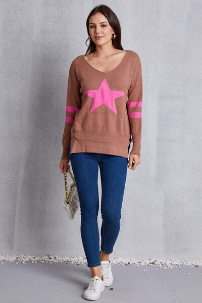 Laura Jay Star Scoop Neck Dropped Shoulder T-Shirt