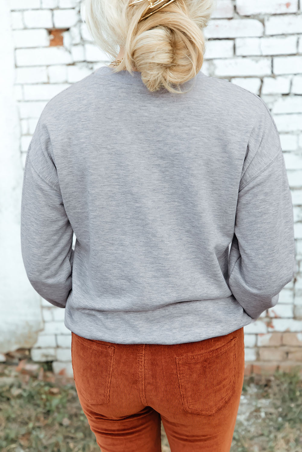 Women's Full Size LUCKY Dropped Shoulder Sweatshirt