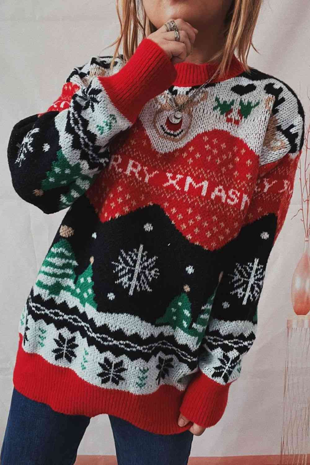 Christmas Element Long Sleeve Sweater