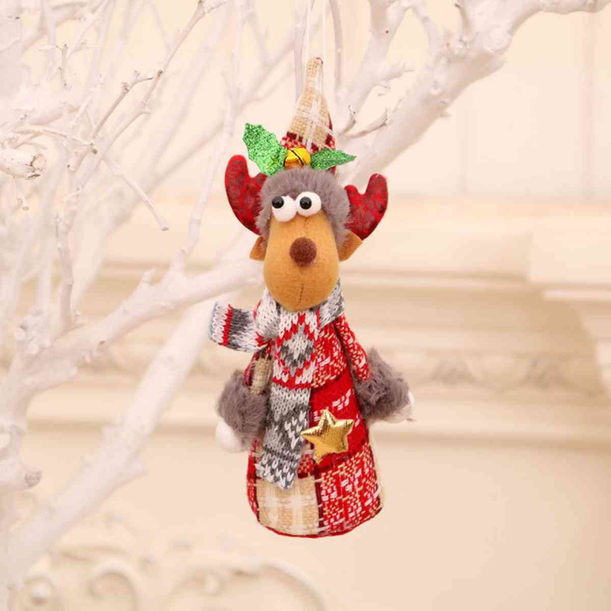 Assorted 2-Piece Christmas Doll Hanging Widgets Ornaments
