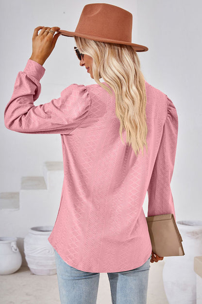 Notched Long Sleeve T-Shirt