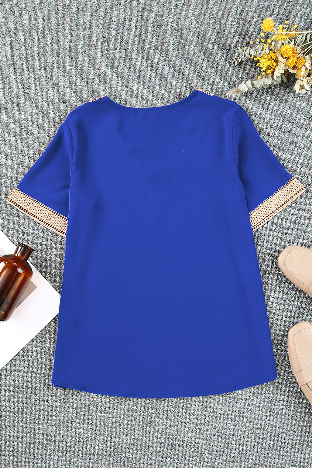 Jessica Anne Beauty Contrast V-Neck Blouse