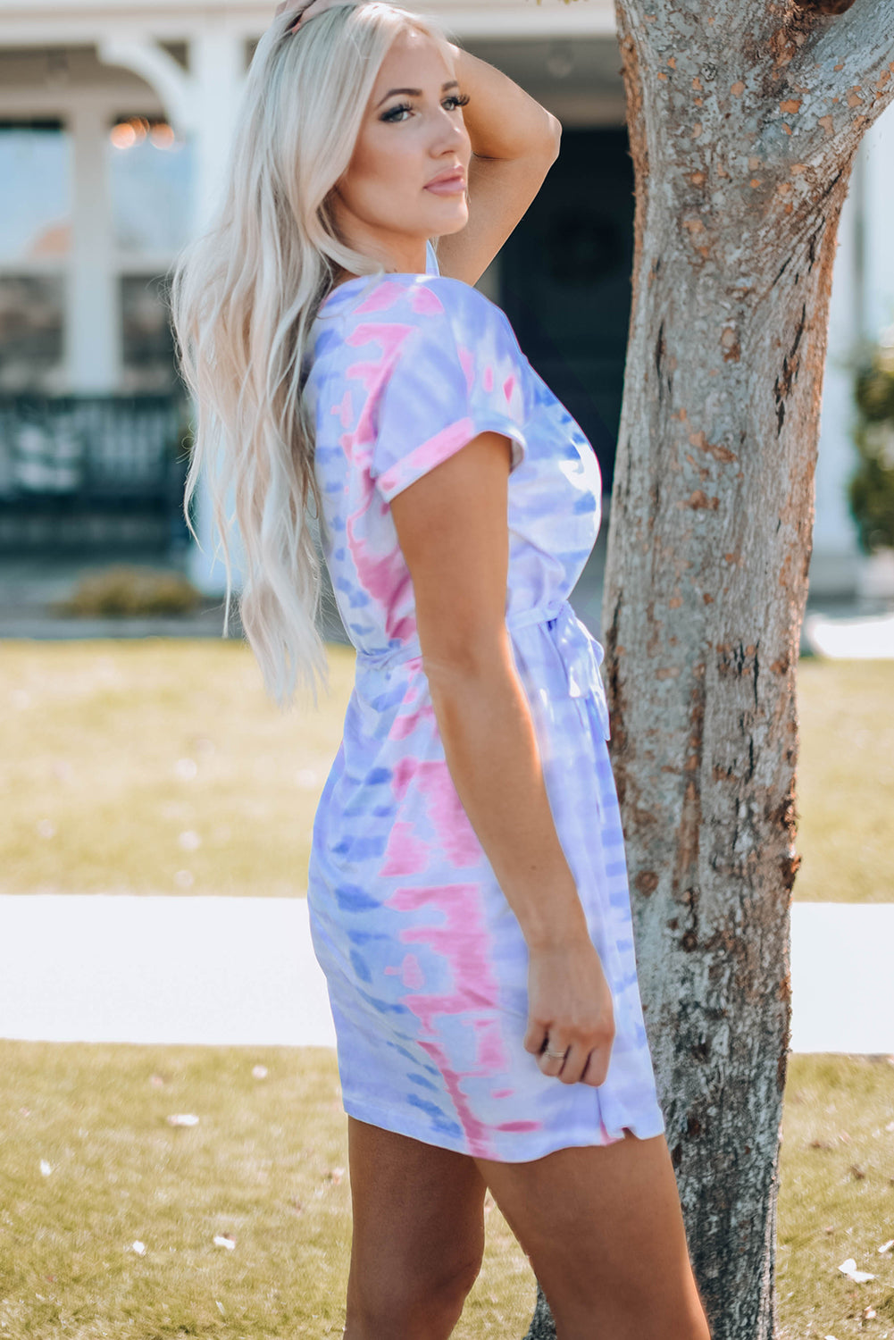 Women's MOMMY&ME Tie-Dye Belted T-Shirt Dress