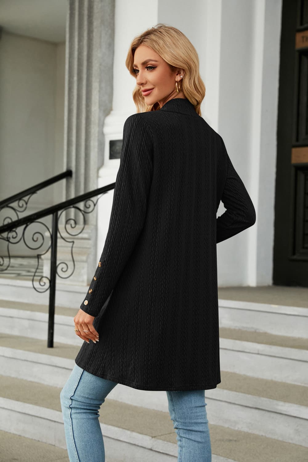 Long Sleeve Open Front Cardigan