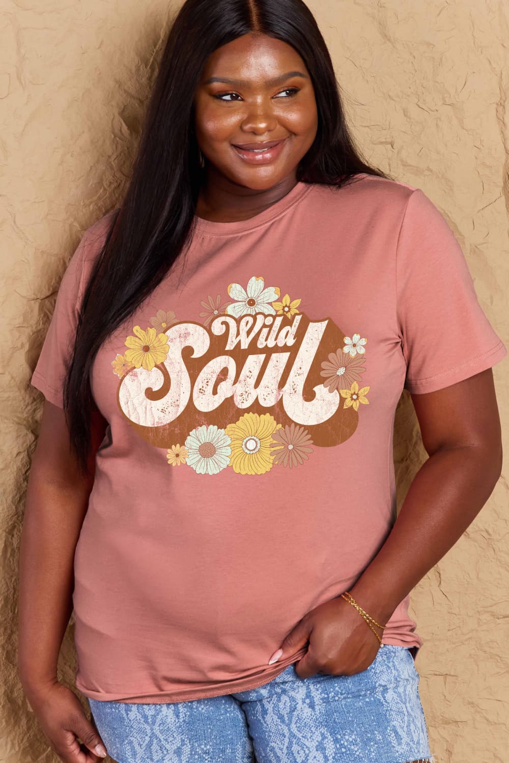 Malibu Dreams Simply Love Full Size WILD SOUL Graphic Cotton T-Shirt