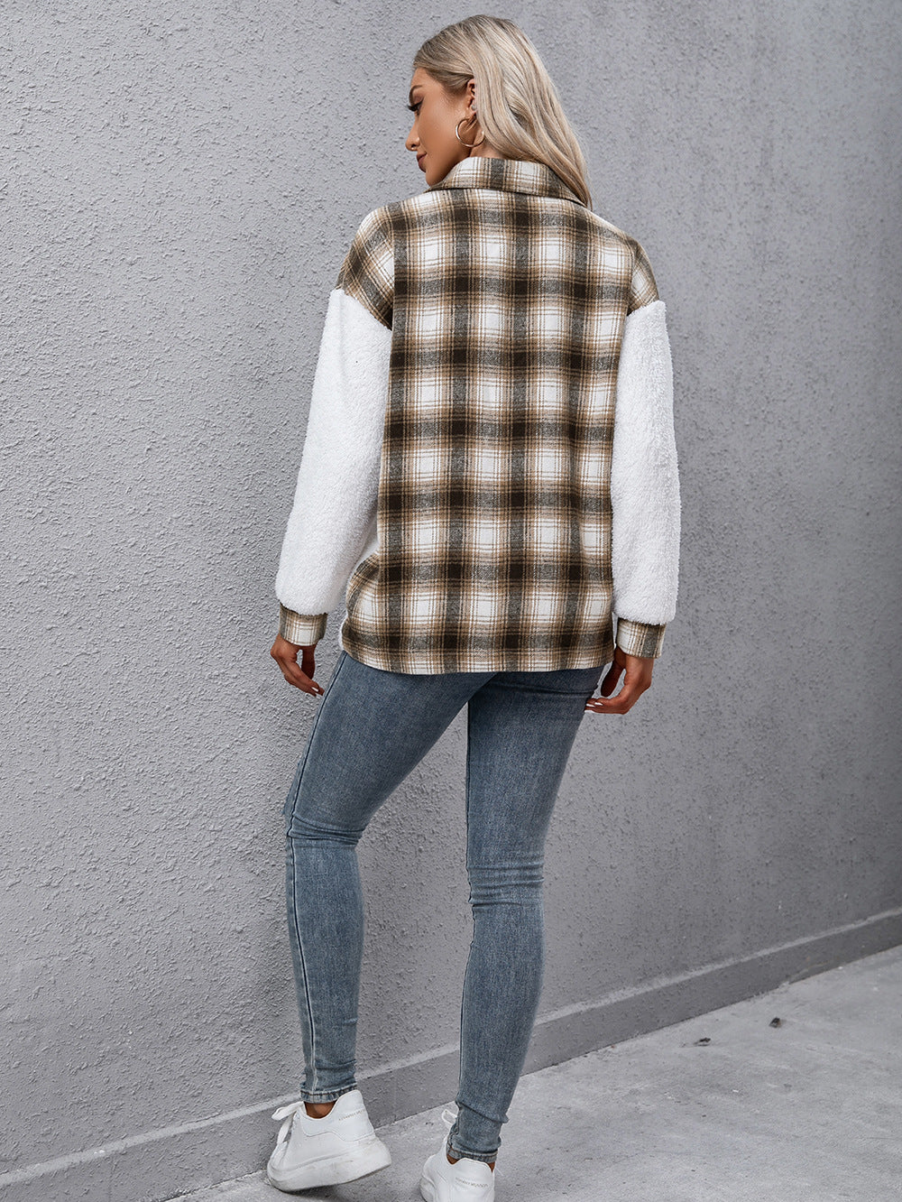 Outer Adventure Plaid Collared Neck Button Down Jacket