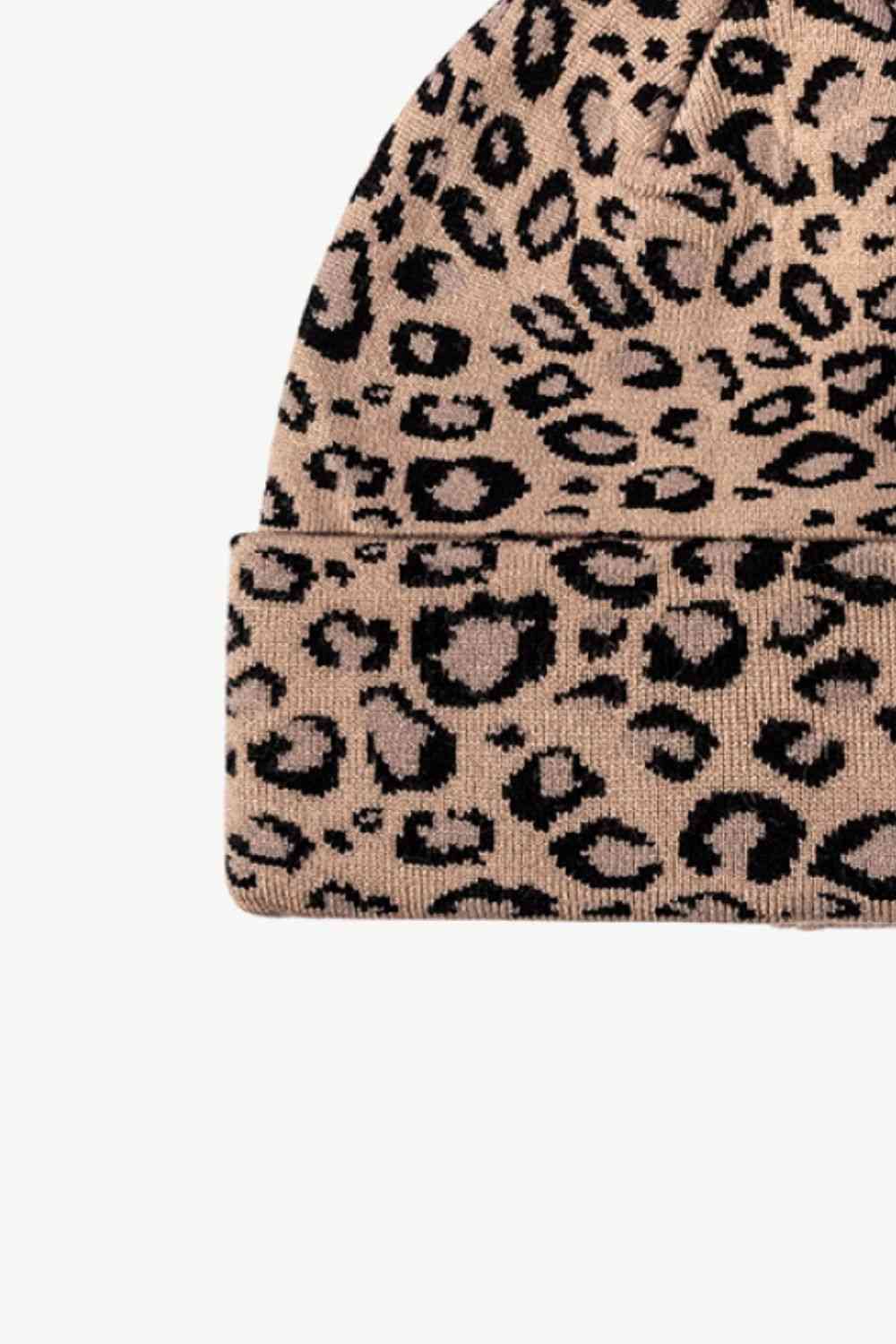 CHIC HATZ Leopard Pattern Hat Cuffed Beanie