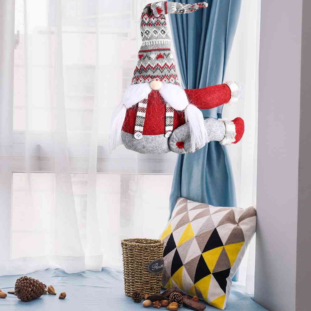 Winter Christmas Faceless Gnome Curtain Ornament