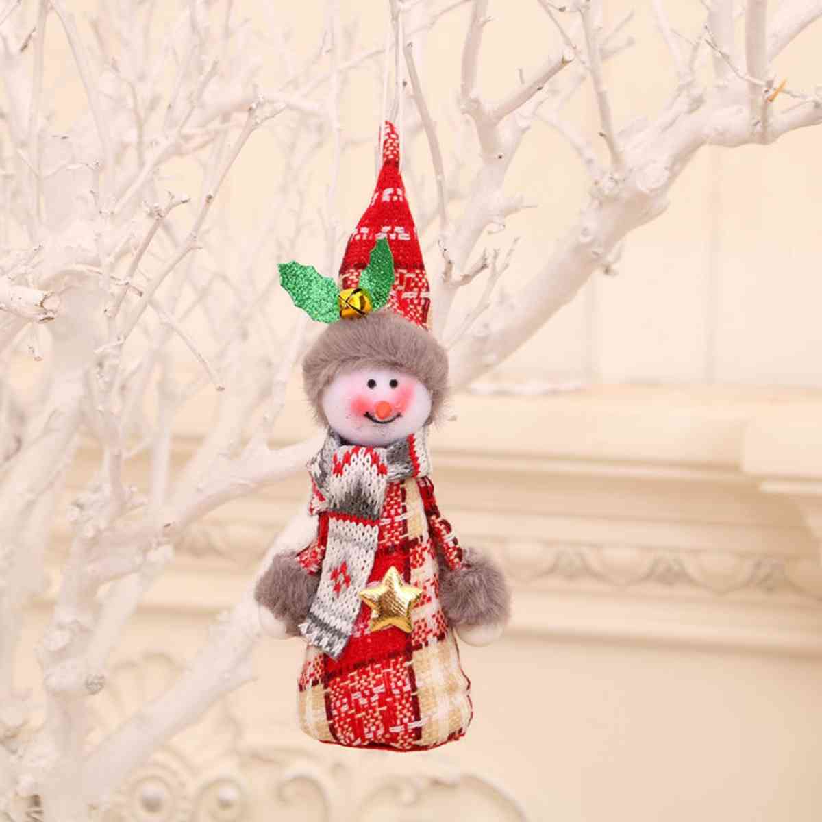 Assorted 2-Piece Christmas Doll Hanging Widgets Ornaments