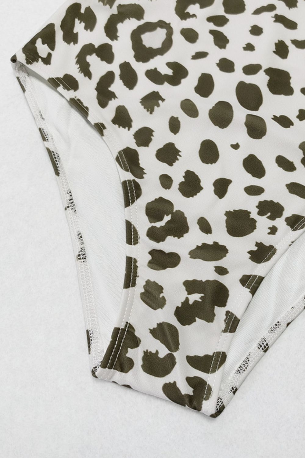 Women's Leopard Print Cutout Lined One-Piece Swimsuit