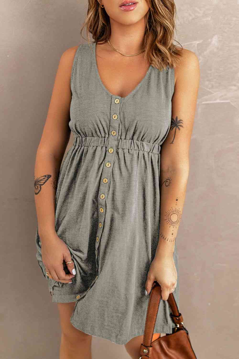 Women's Dana Sleeveless Button Down Mini Magic Dress