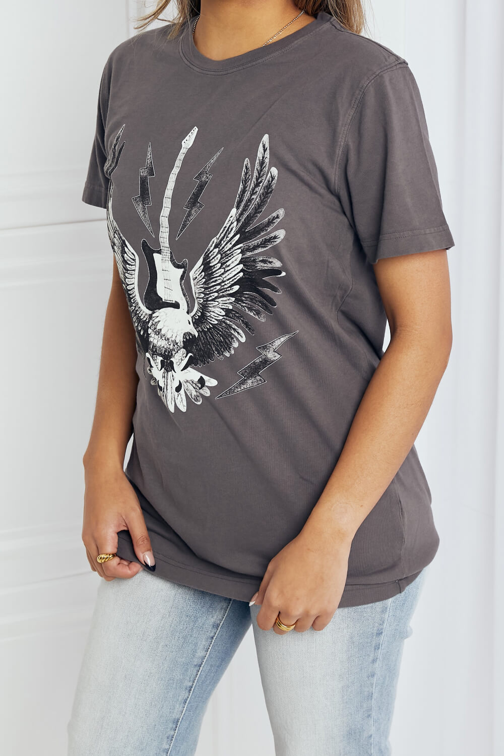 Women's mineB Full Size Eagle Graphic Tee Shirt