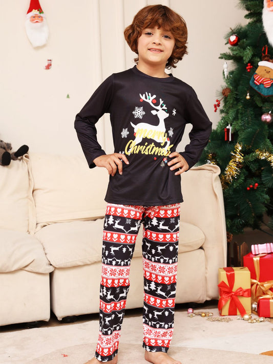 LITTLE GIRLS & BOYS MERRY CHRISTMAS Graphic Top and Pants PJ Set SZ 2T - 14 Years