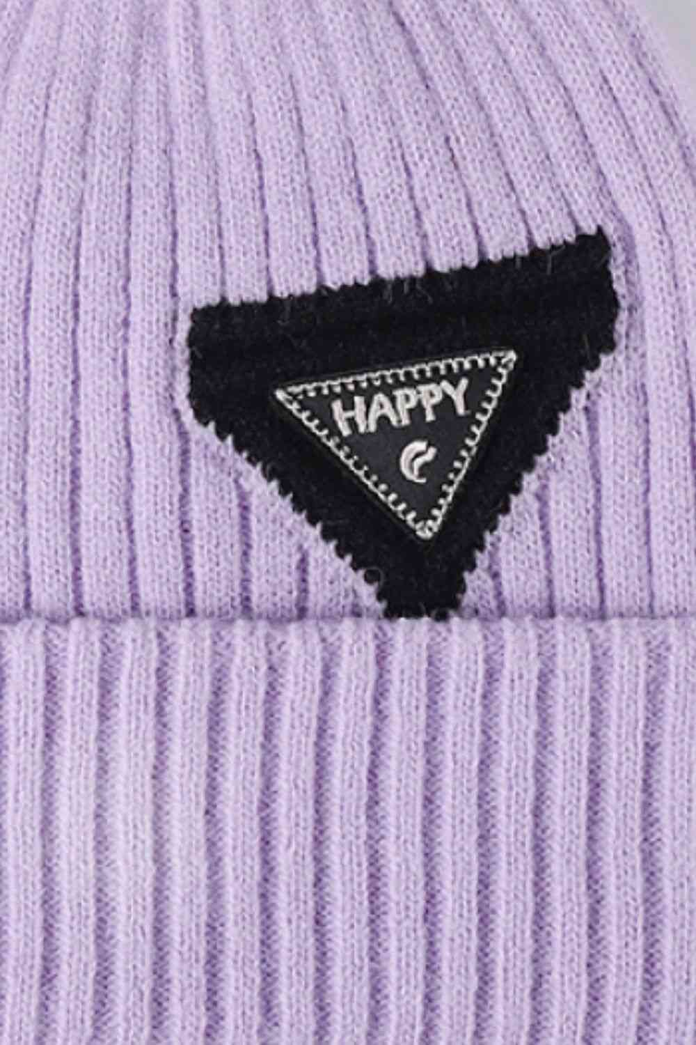 CHIC HATZ HAPPY Hat Contrast Beanie