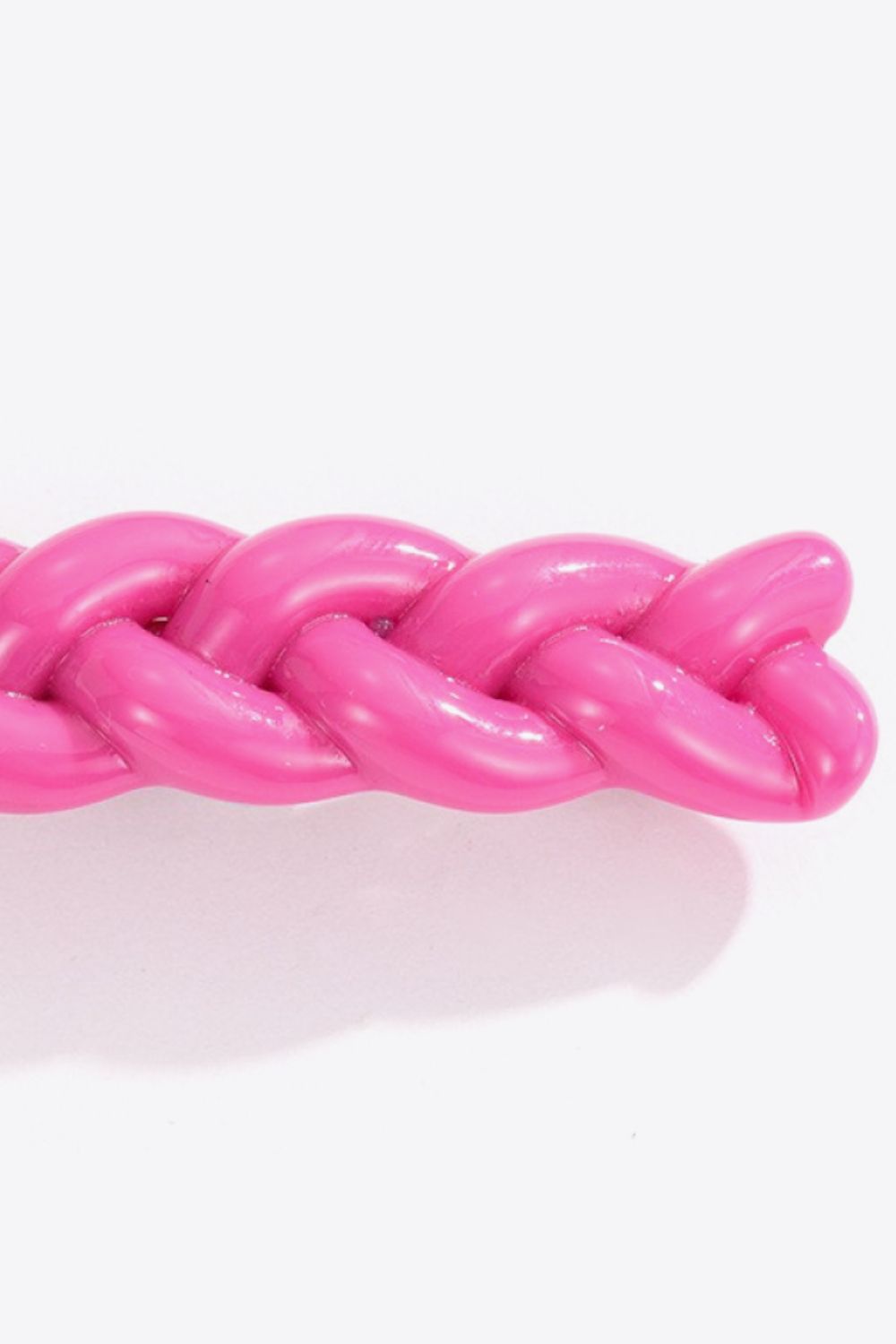Hot Pink One Size Braided Style Barrette
