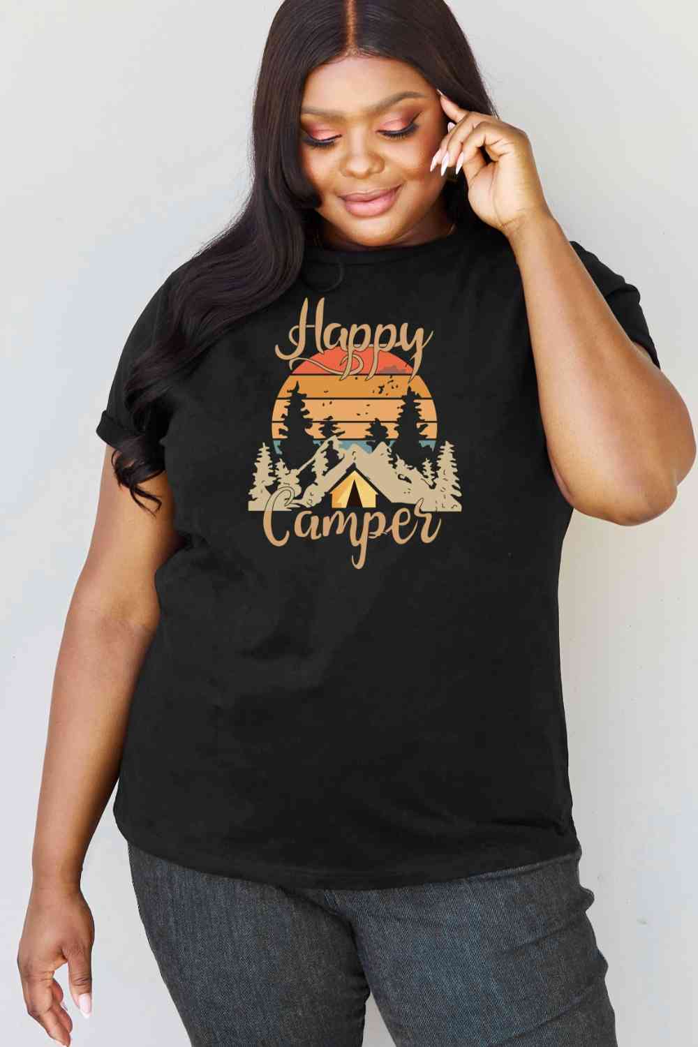 Simply Love Full Size HAPPY CAMPER Graphic T-Shirt