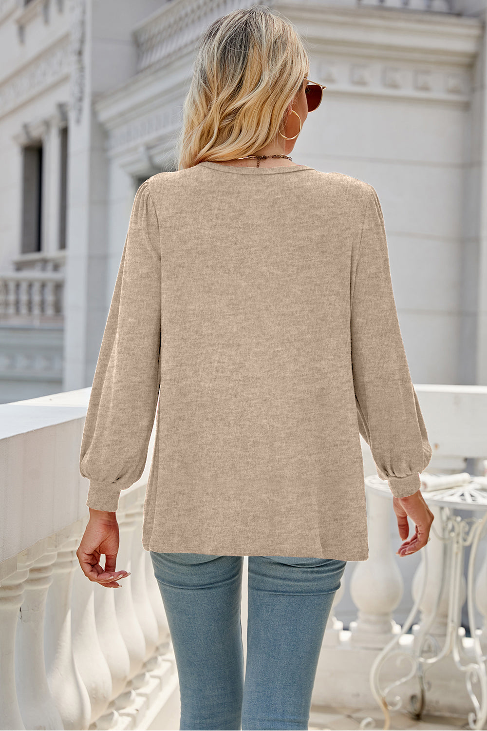 Full Size Round Neck Long Sleeve Top