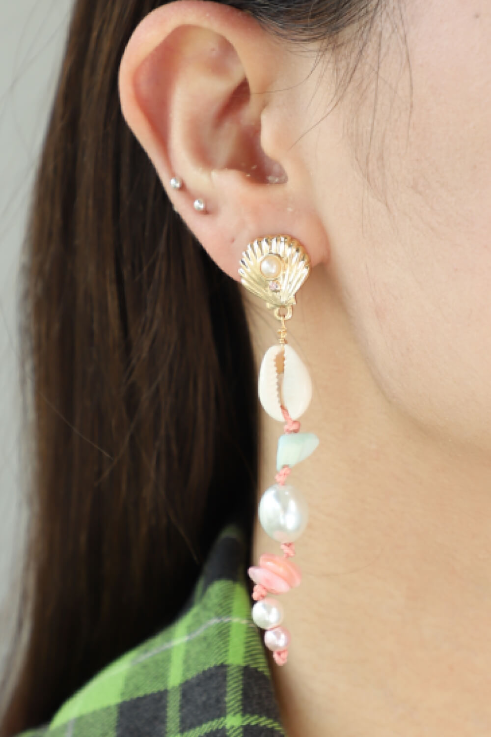 Women's Synthetic Pearl Shell Drop Earrings