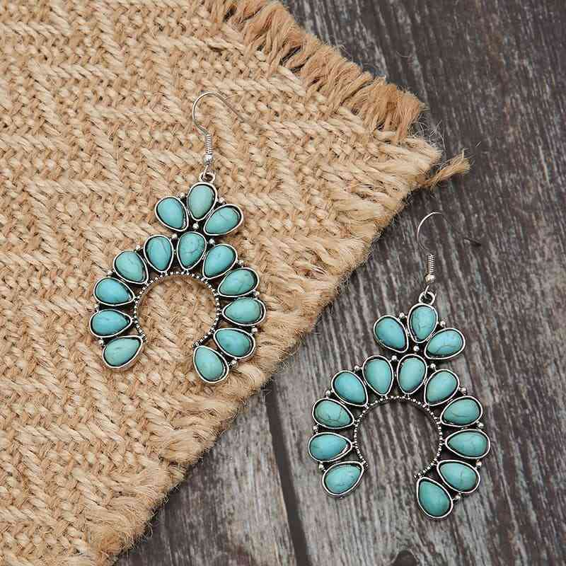 OH So Pretty Artificial Turquoise Drop Earrings