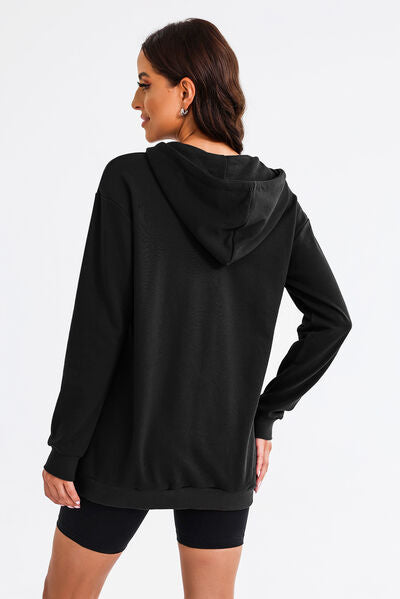 Women's Clarisia Drawstring Half Zip Hooded Dress