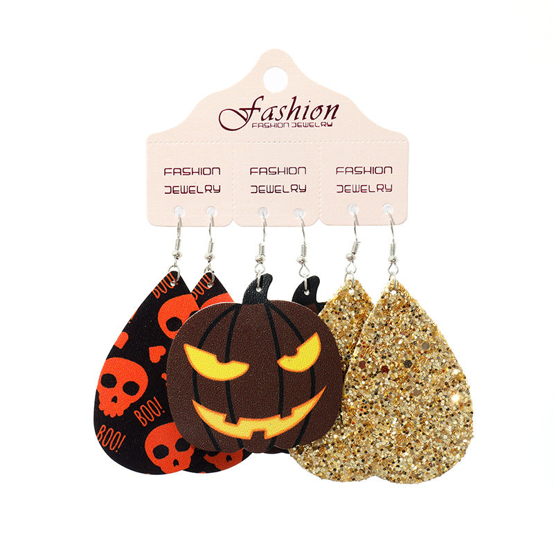 Halloween Teardrop Shape Halloween Theme Dangle Earrings