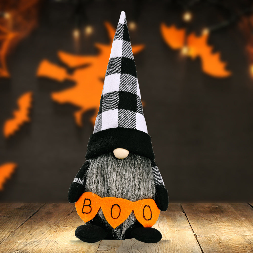 Halloween BOO Pointed Hat Faceless Gnome