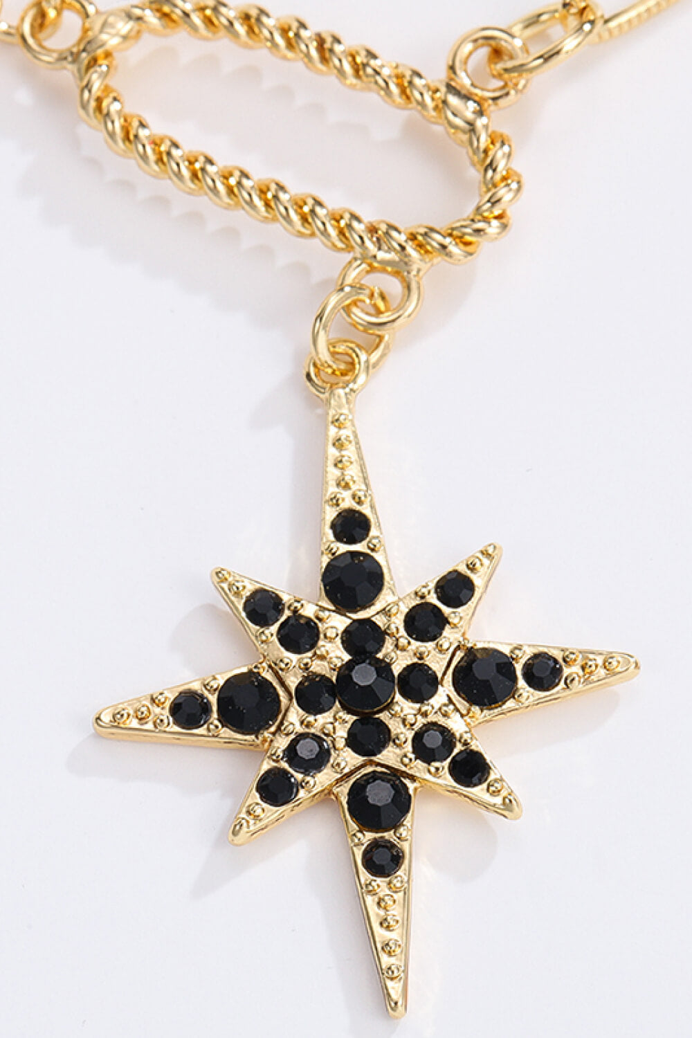 Women's Star and Moon Rhinestone Alloy Necklace