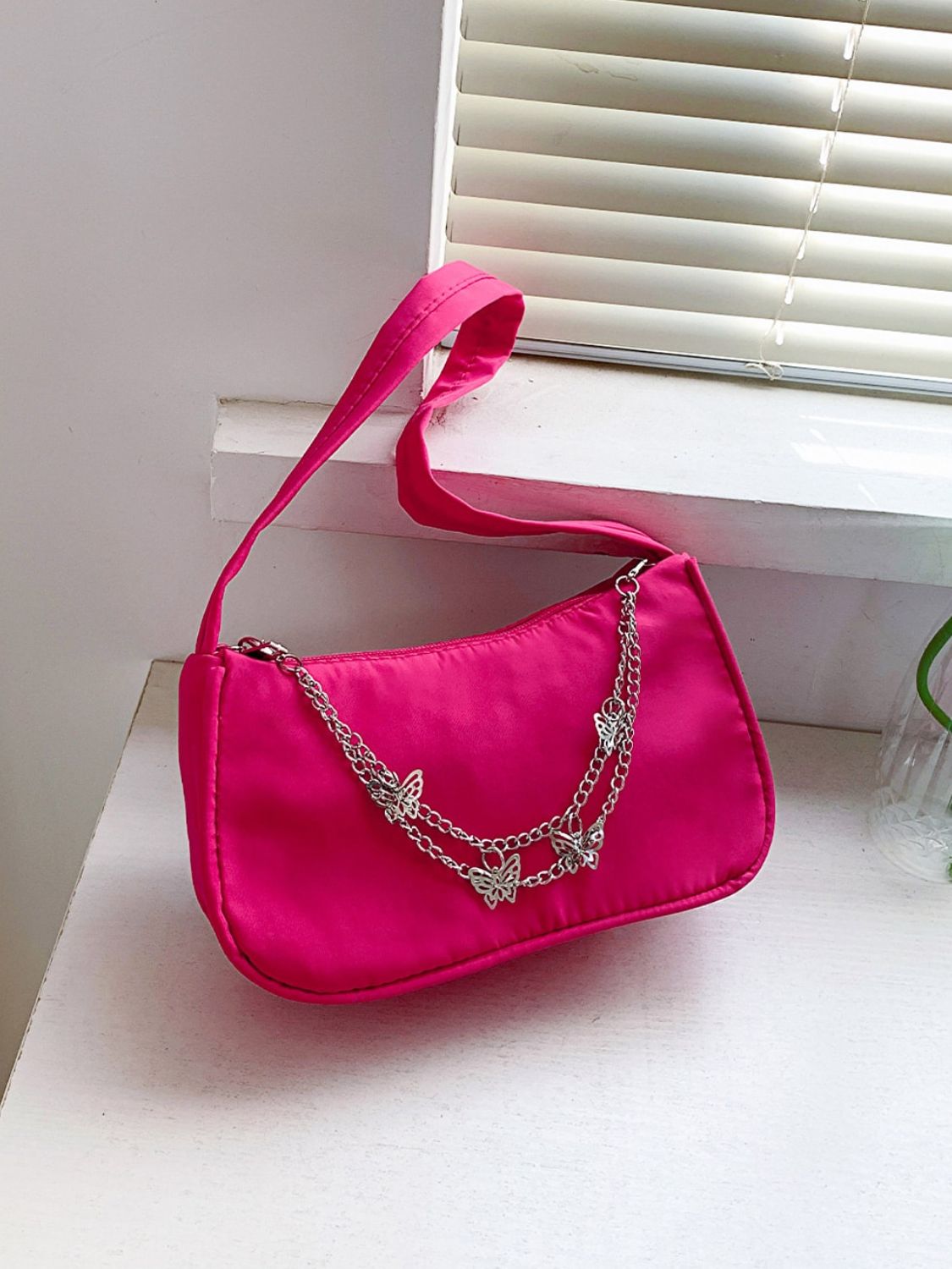TranquilNights Butterfly Charm Polyester Hand Bag