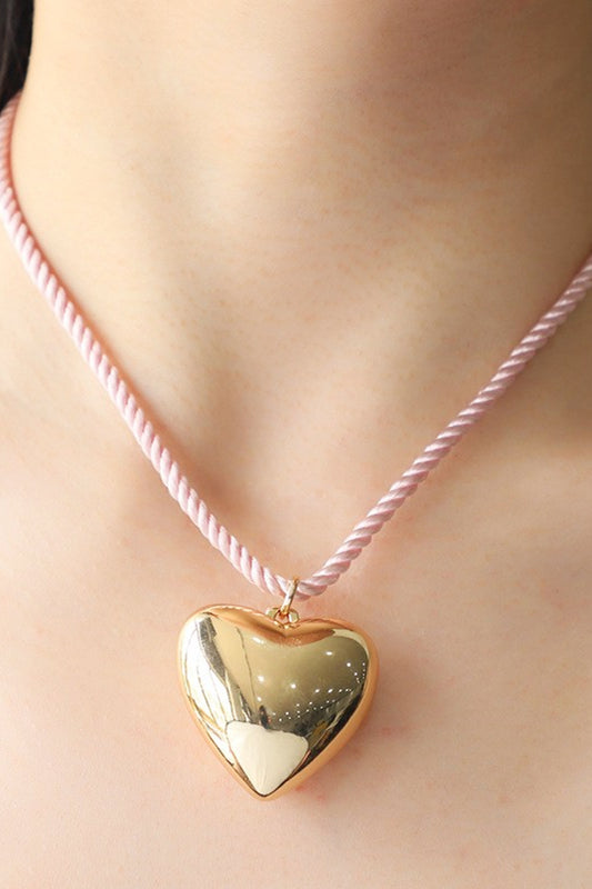 Amara Adaline Heart Pendant Rope Necklace
