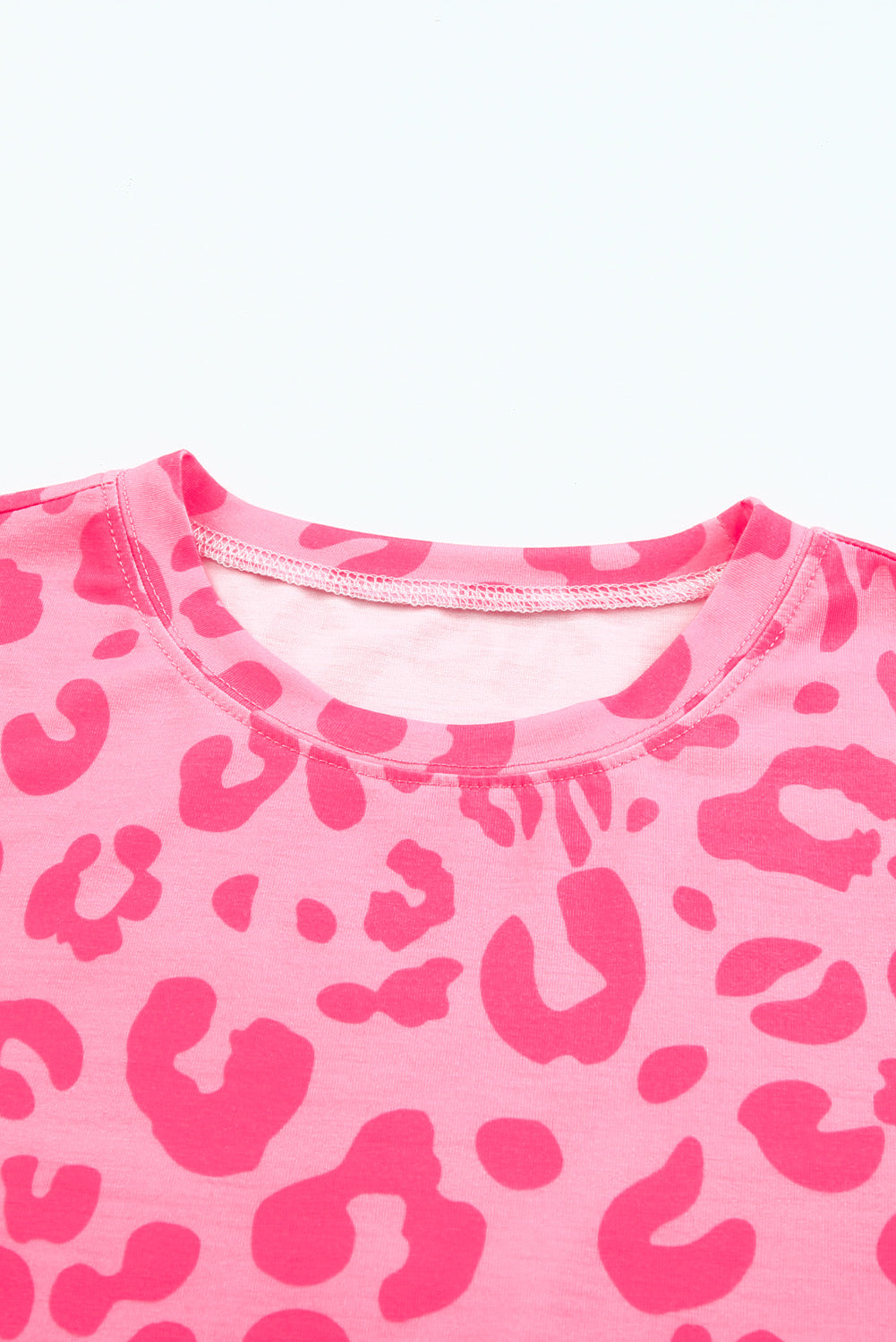 Malibu Dreams Leopard Round Neck Tee