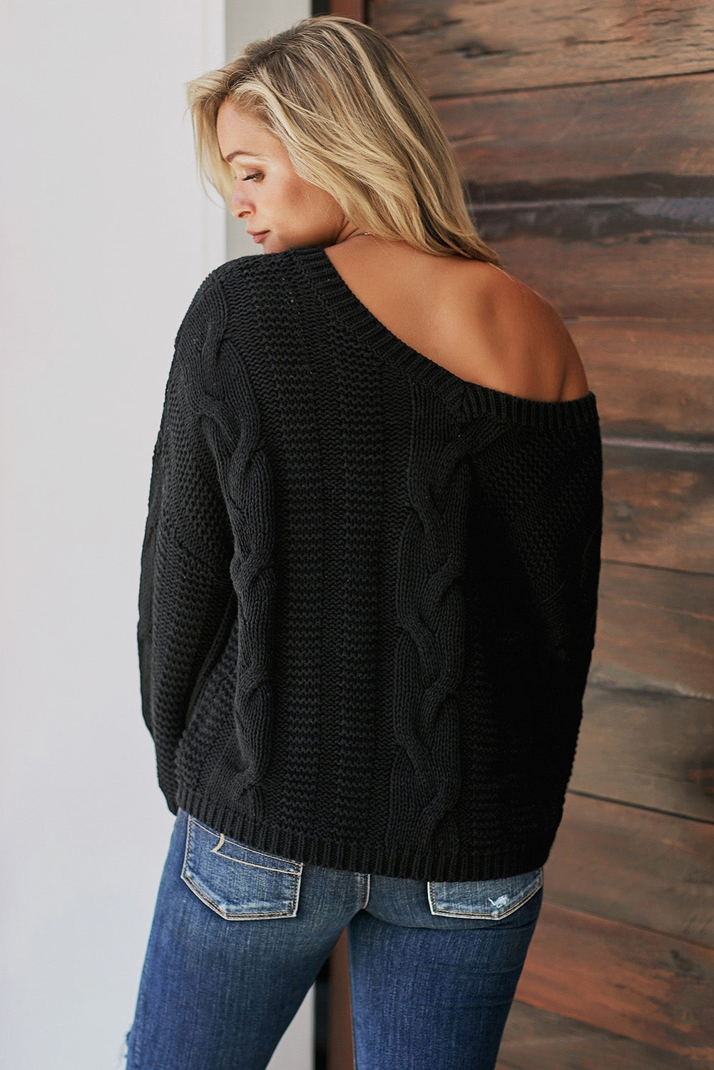 Beautiful You Full Size Cable Knit V-Neck Sweater 🦋