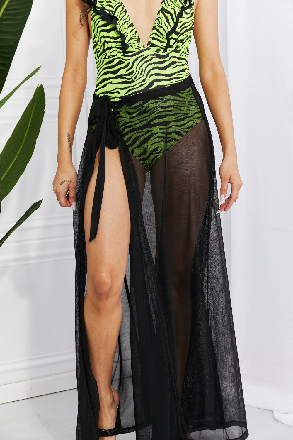 Women's Marina West Swim Beach Is My Runway Mesh Wrap Maxi Cover-Up Skirt