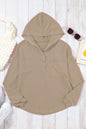 Pocketed Dropped Shoulder Long Sleeve Hoodie