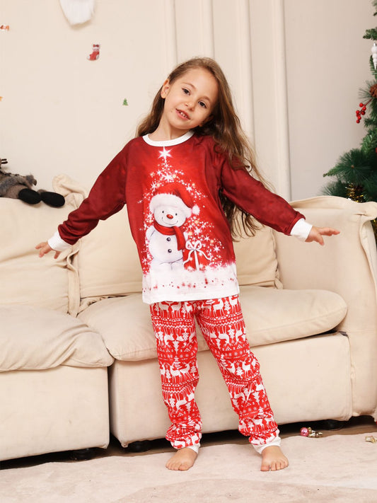 LITTLE KIDS UNISEX Christmas Snowman Top and Pants Set SZ 3M-18M