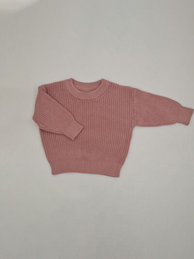 LITTLE GIRLS Round Neck Long Sleeve Sweater SZ 0M-4Y