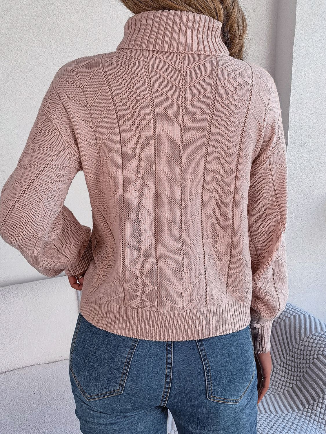 Hannah Lea Cable-Knit Turtleneck Sweater 🦋