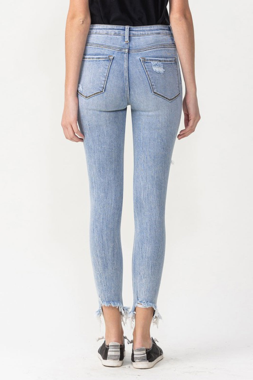Women's Lovervet Full Size Lauren Distressed High Rise Skinny Jeans