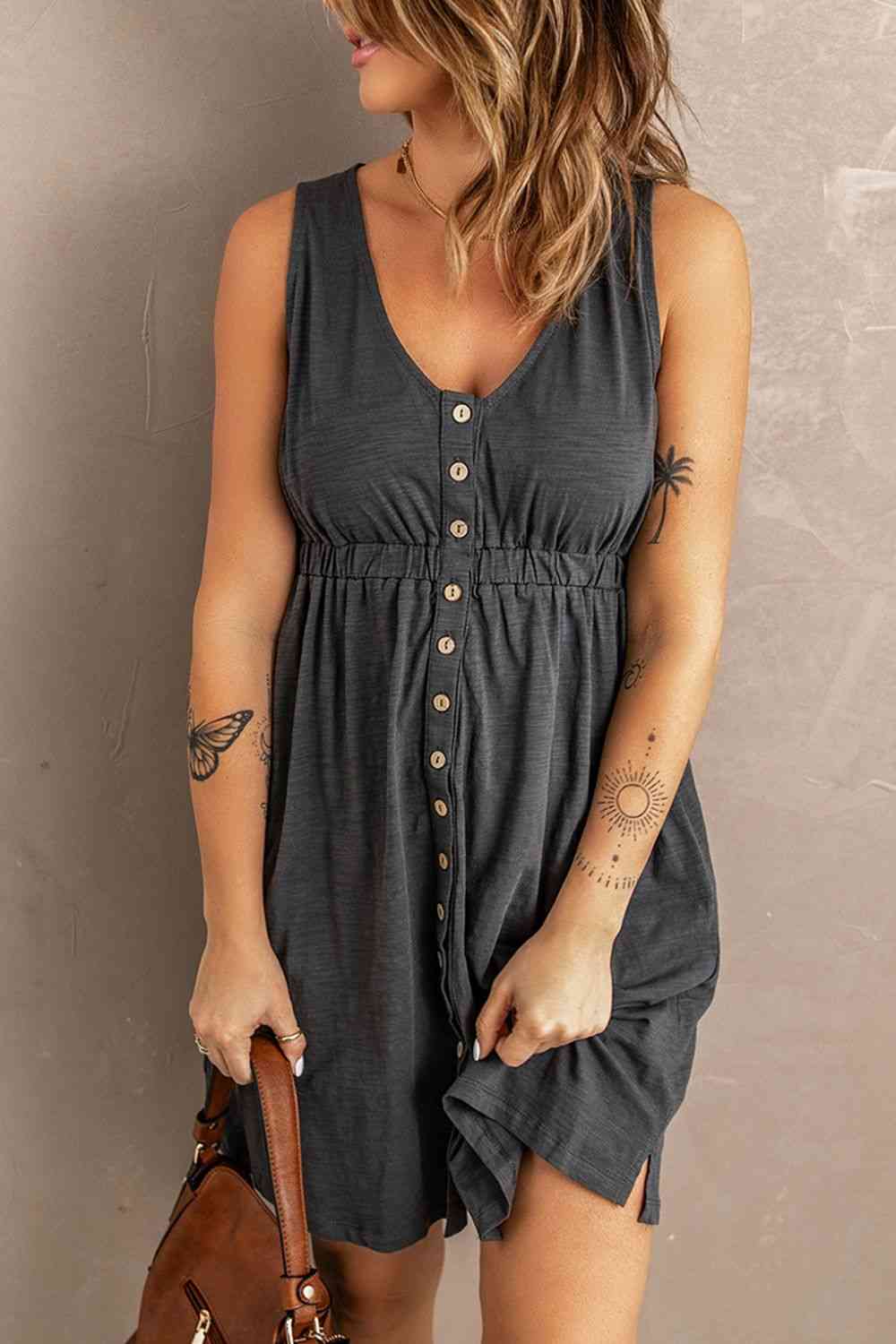 Women's Dana Sleeveless Button Down Mini Magic Dress