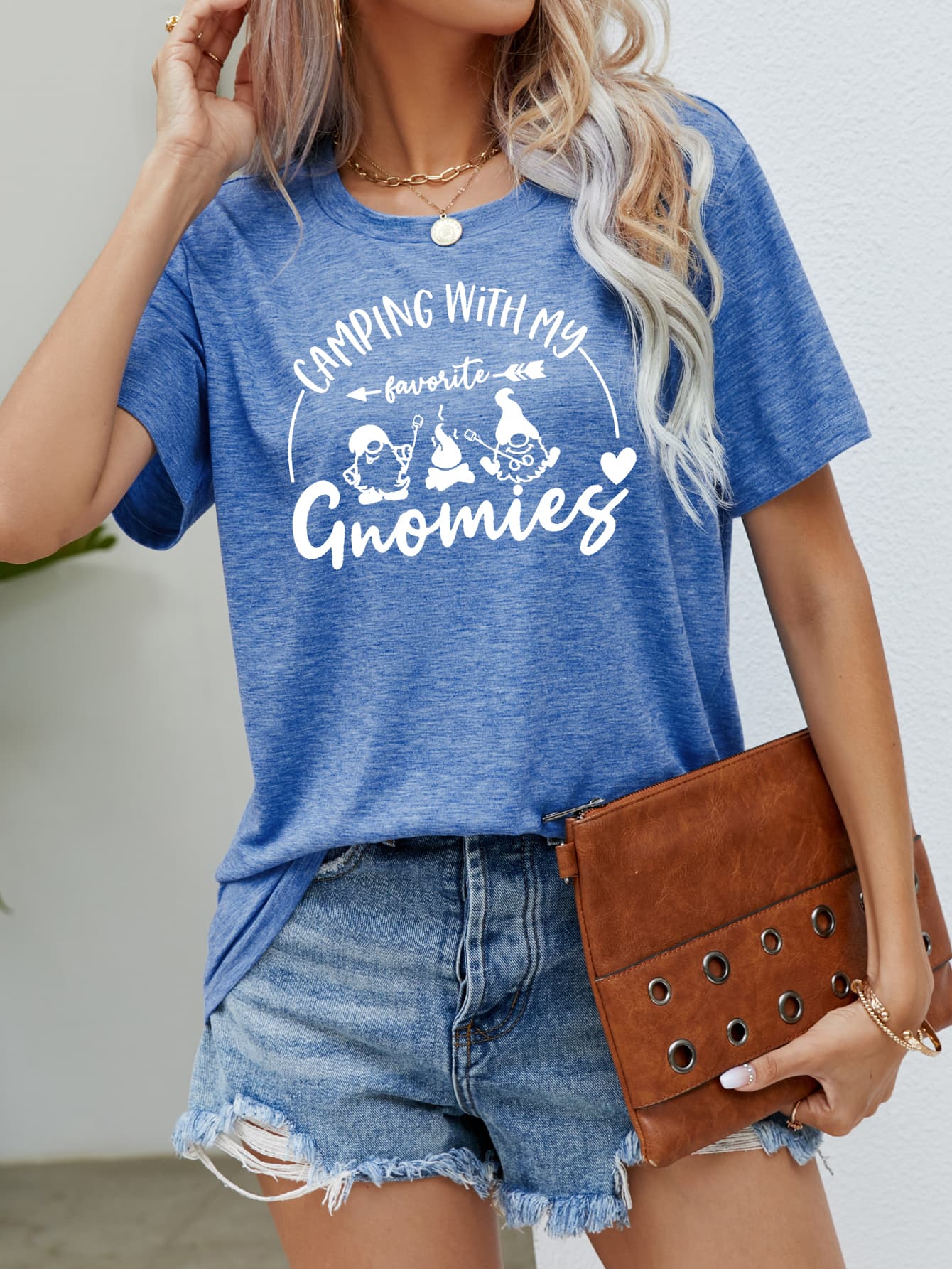 Malibu Dreams CAMPING WITH MY FAVORITE GNOMIES Graphic Tee