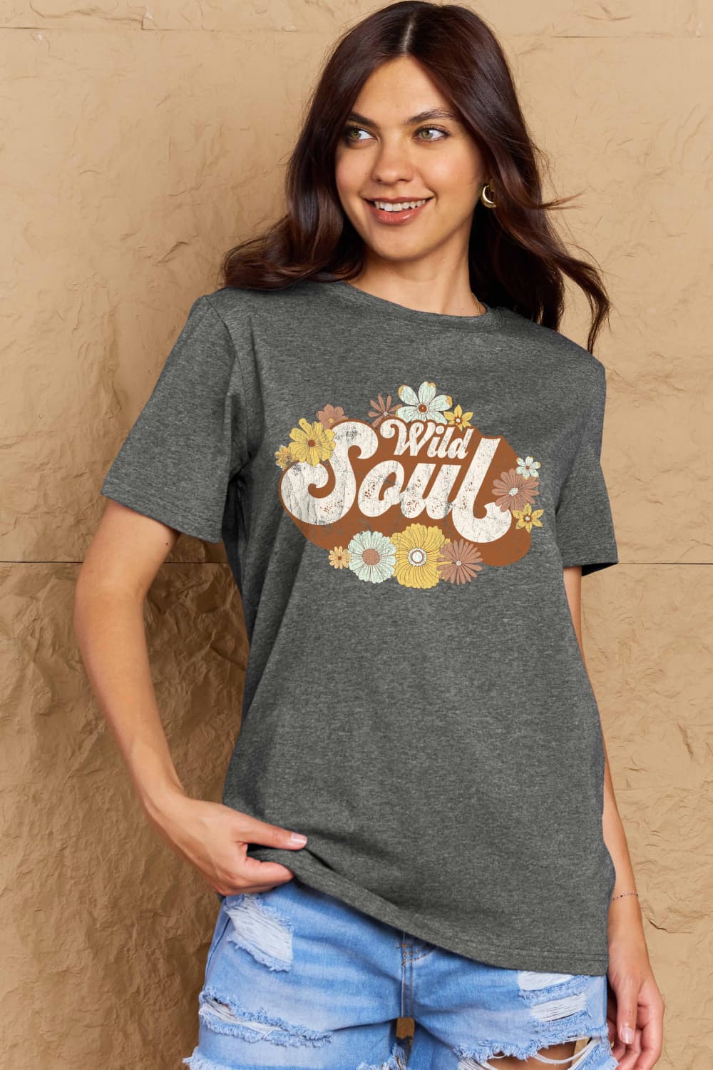 Malibu Dreams Simply Love Full Size WILD SOUL Graphic Cotton T-Shirt