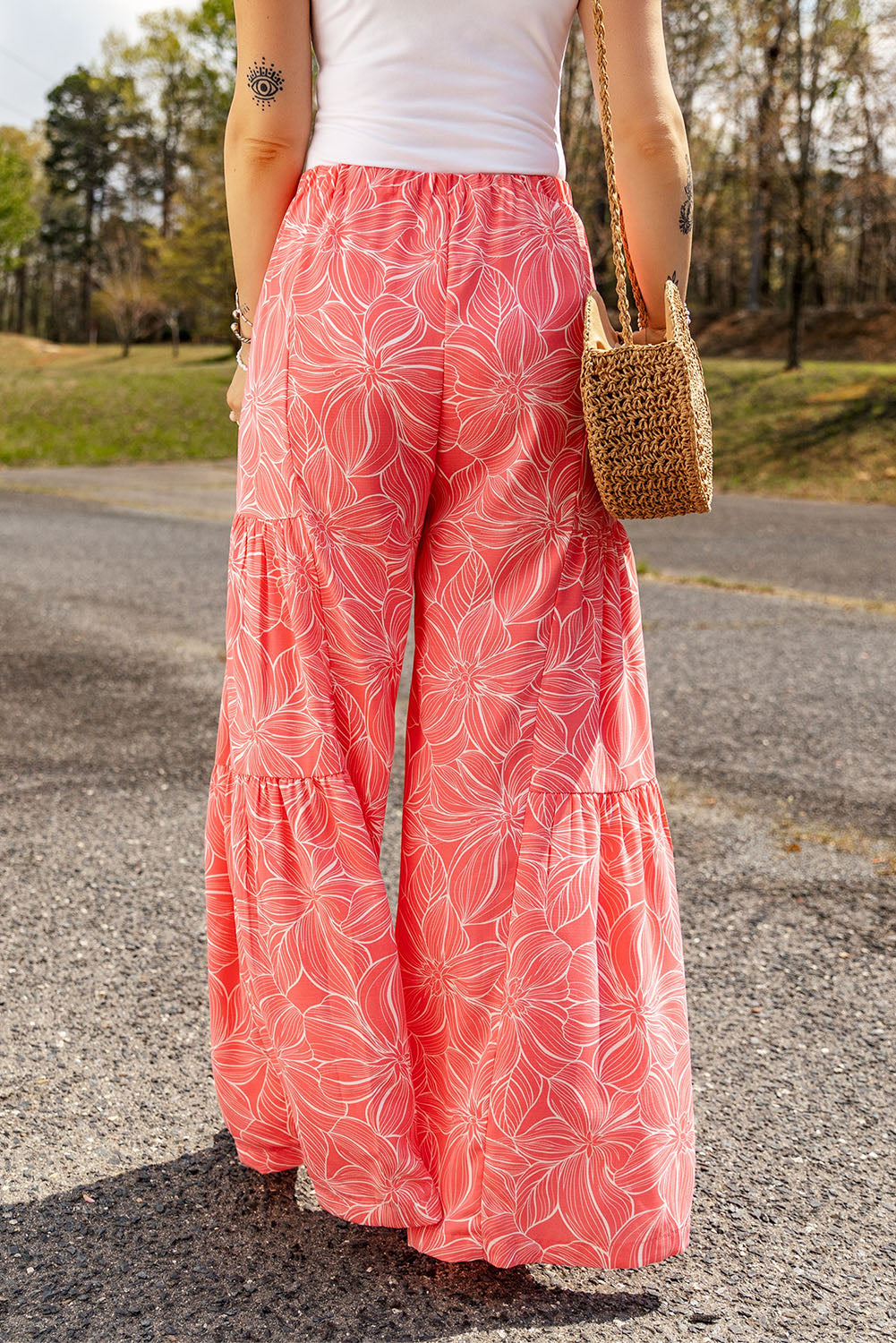 BeyondBeingBeautiful Floral Tiered Wide Leg Pants